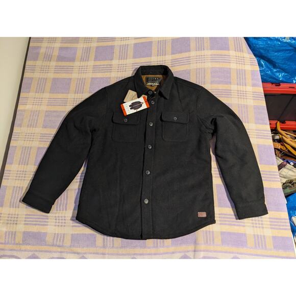 NWT Jachs New York Sherpa Lined Wool Blend Jacket Mens M Black Cowboy Western - Picture 1 of 11